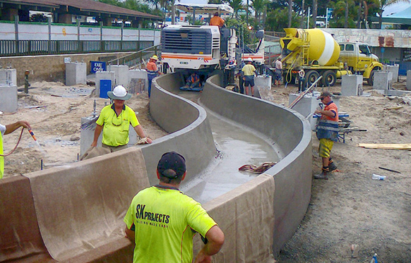 Commercial concrete construction being performed in Brisbane